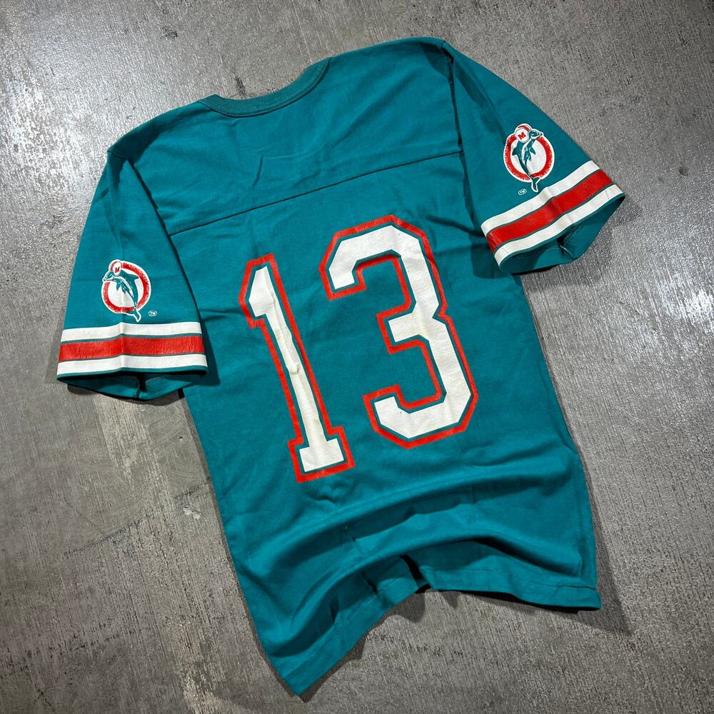 Vintage 80s Rawlings Miami Dolphins #13 Dan Marino Jersey Tee Small - Picture 2 of 5